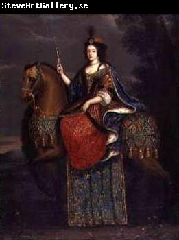 unknow artist Portrait of Queen Marie Casimire in coronation robes on horseback.